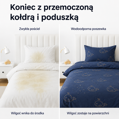 Wodoodporna poszewka na kołdrę i poduszkę