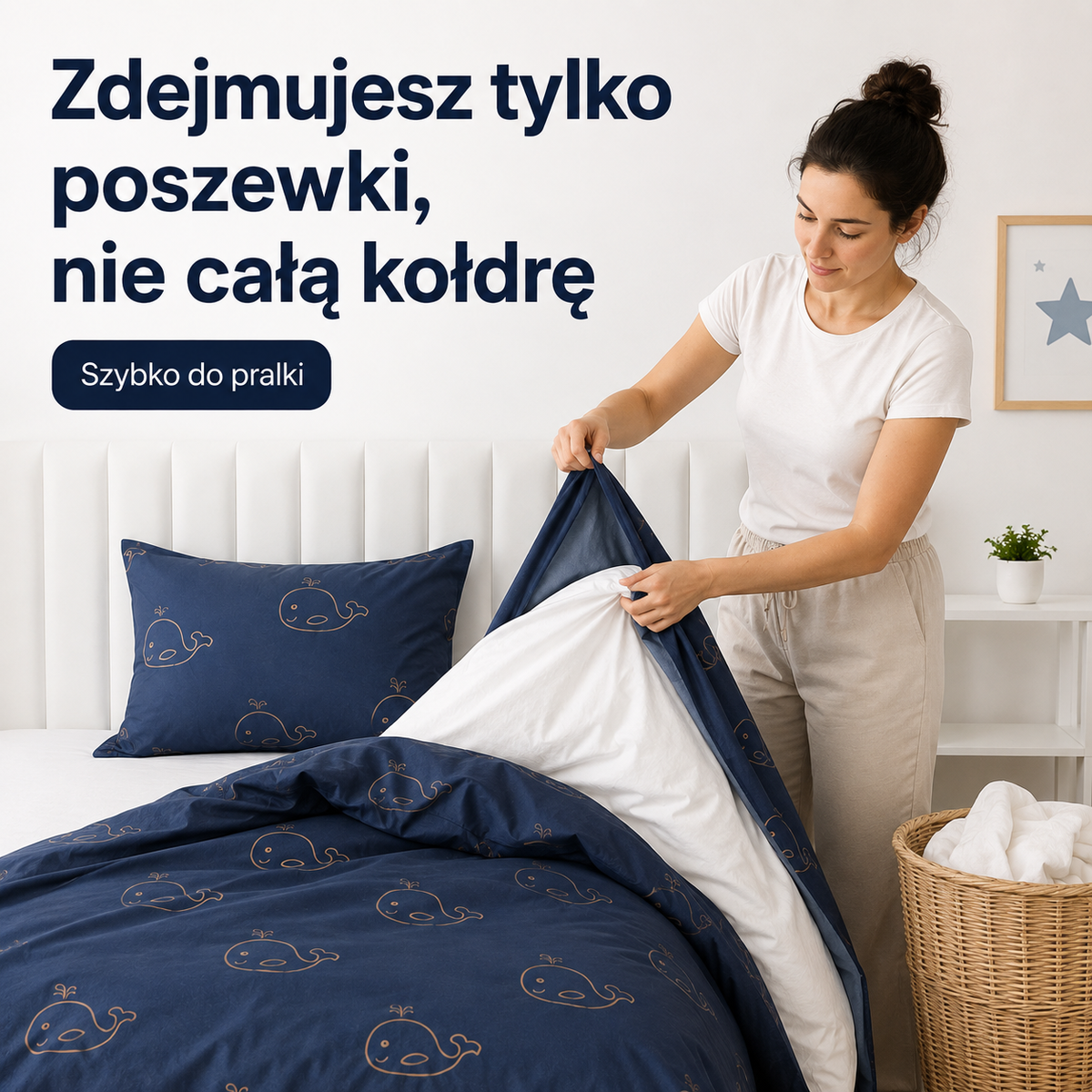Wodoodporna poszewka na kołdrę i poduszkę