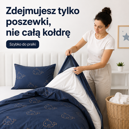 Wodoodporna poszewka na kołdrę i poduszkę
