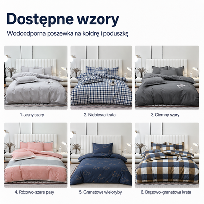 Wodoodporna poszewka na kołdrę i poduszkę